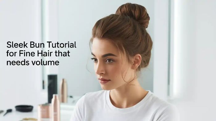 Sleek Bun Tutorial for Fine Hair That Needs Volume