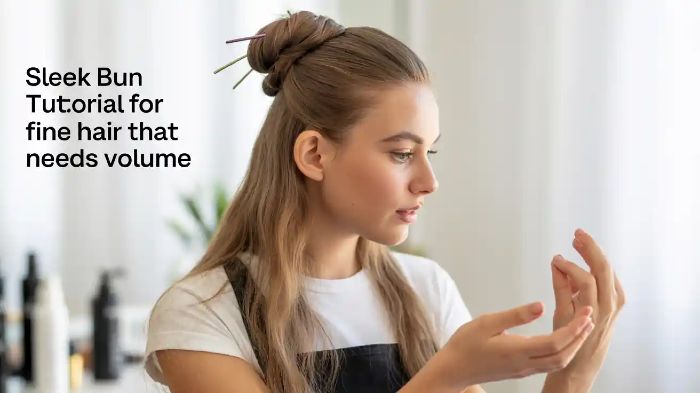 Sleek Bun Tutorial for Fine Hair That Needs Volume